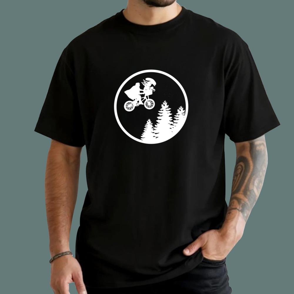 2026 Alien Bicycle Flying T-Shirt
