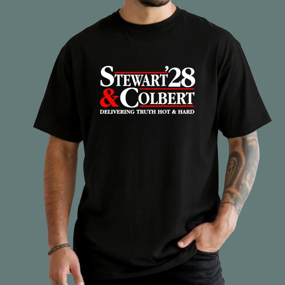 2028 Stewart Colbert Delivering Truth Hot And Hard T-Shirt