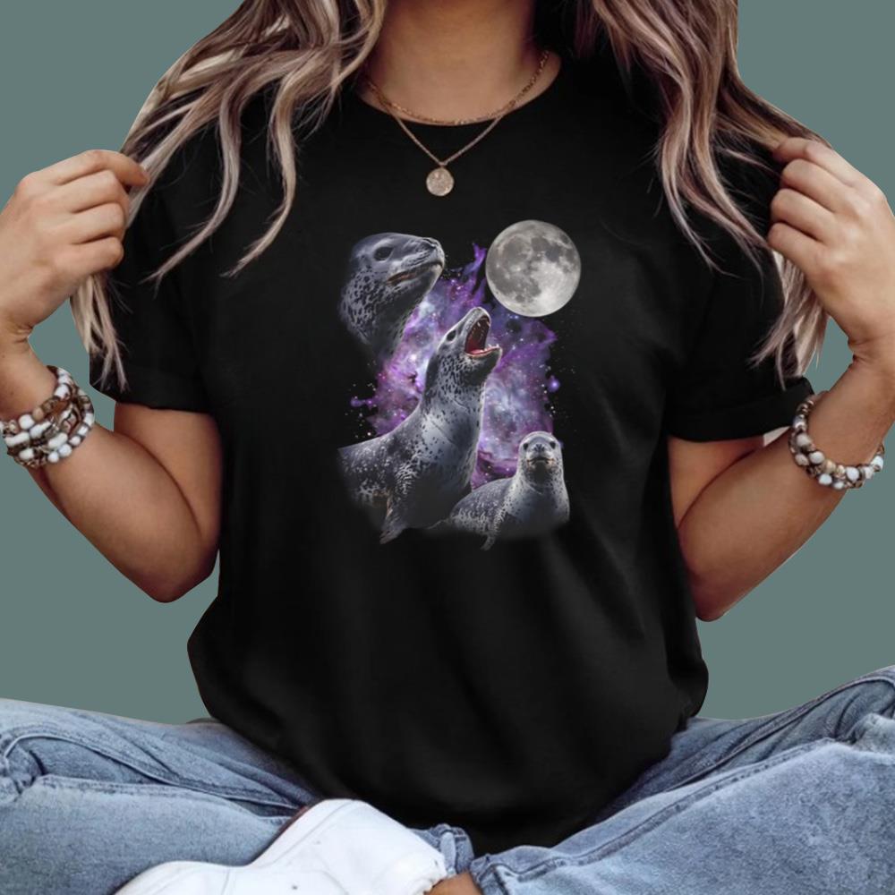 3 Seals Moon T-Shirt