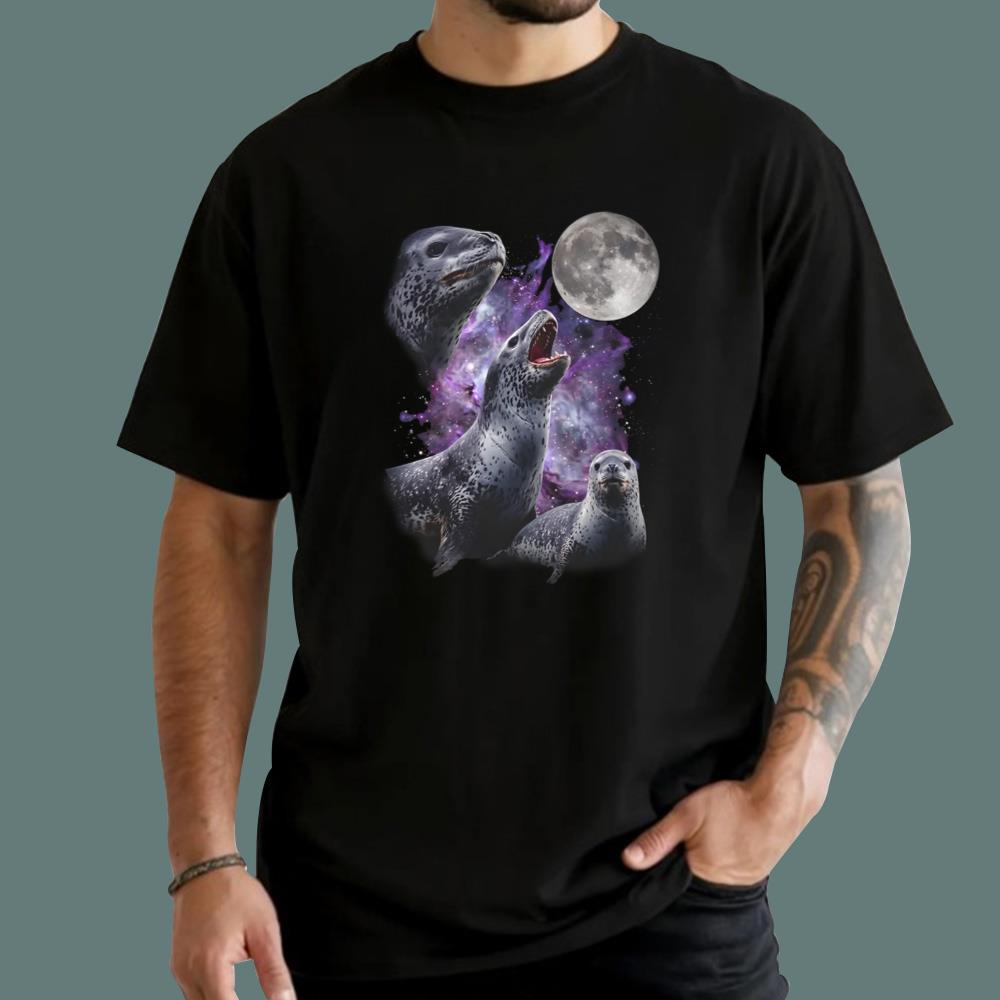 3 Seals Moon T-Shirt