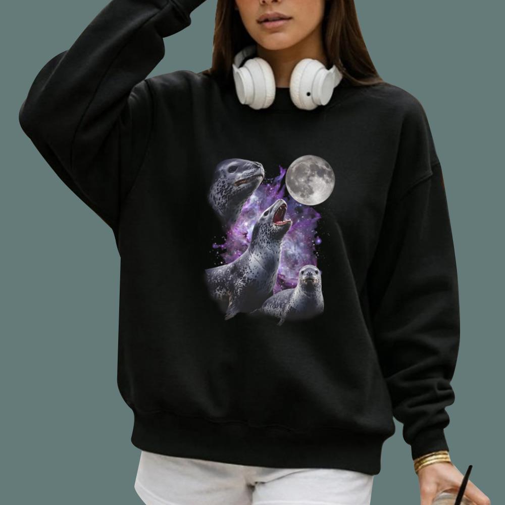 3 Seals Moon T-Shirt