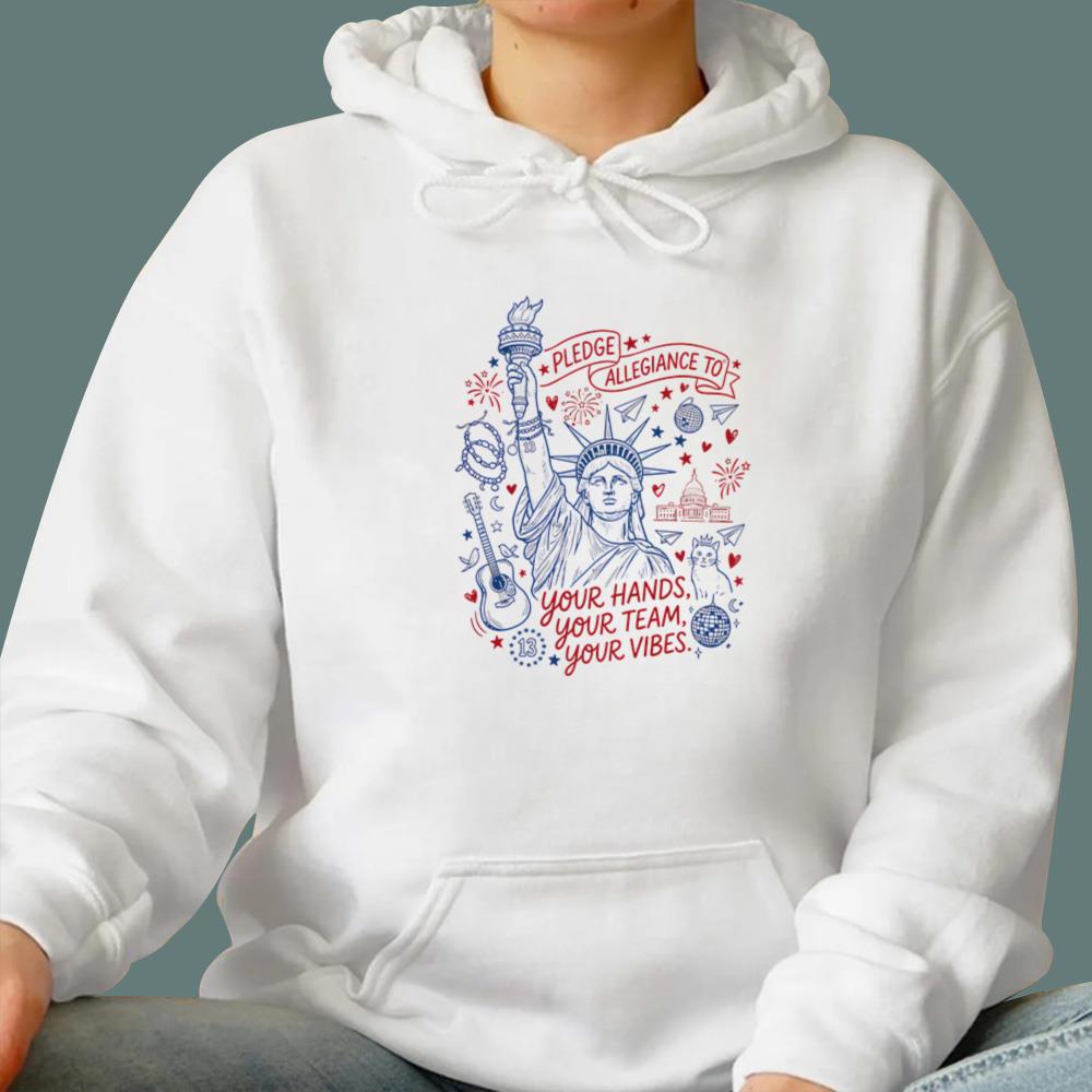 4th Of July Pledge Allegiance To Your Hands Your Team Your Vibes T-Shirt