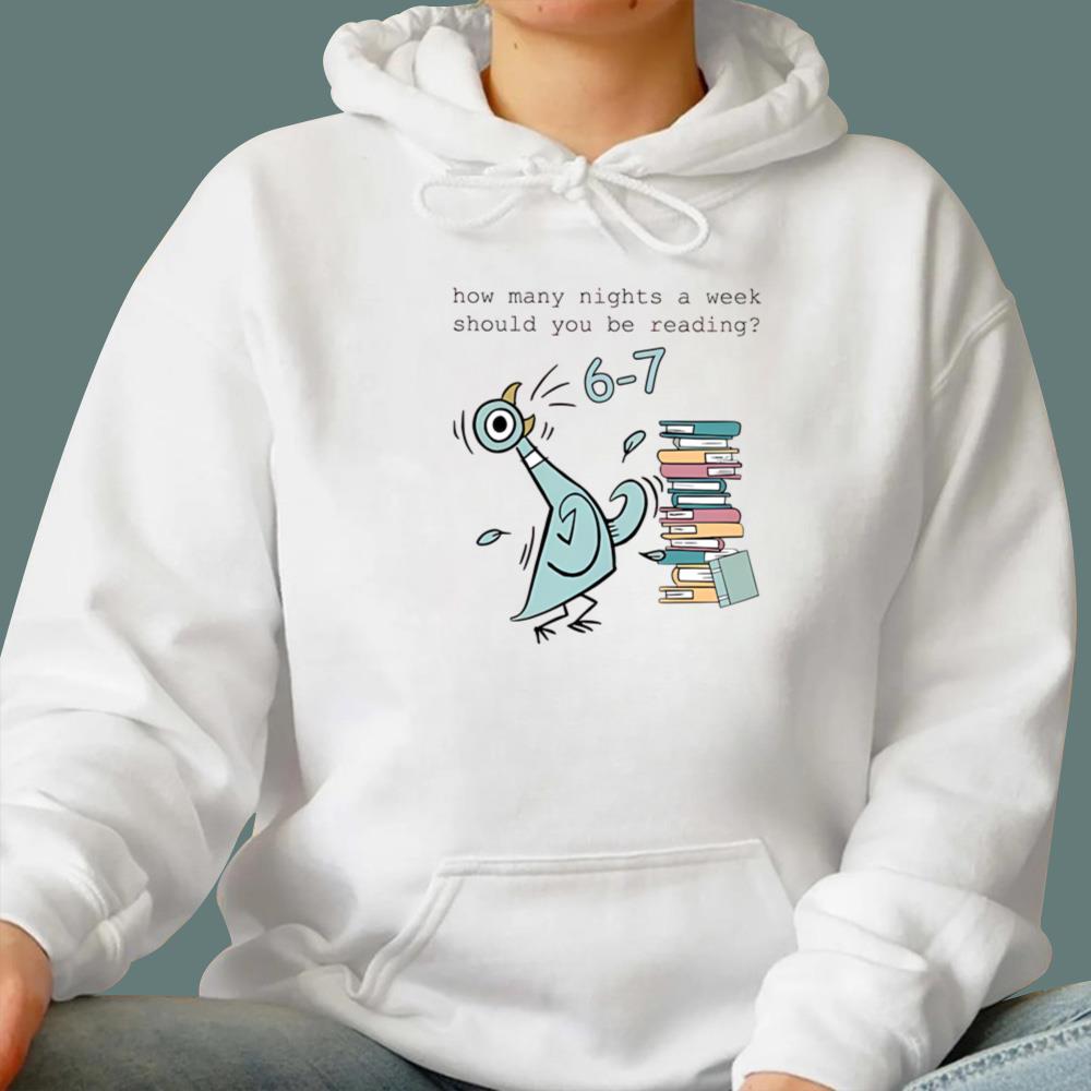 67 Pigeon How Many Nights A Week Should You Be Reading T-Shirt