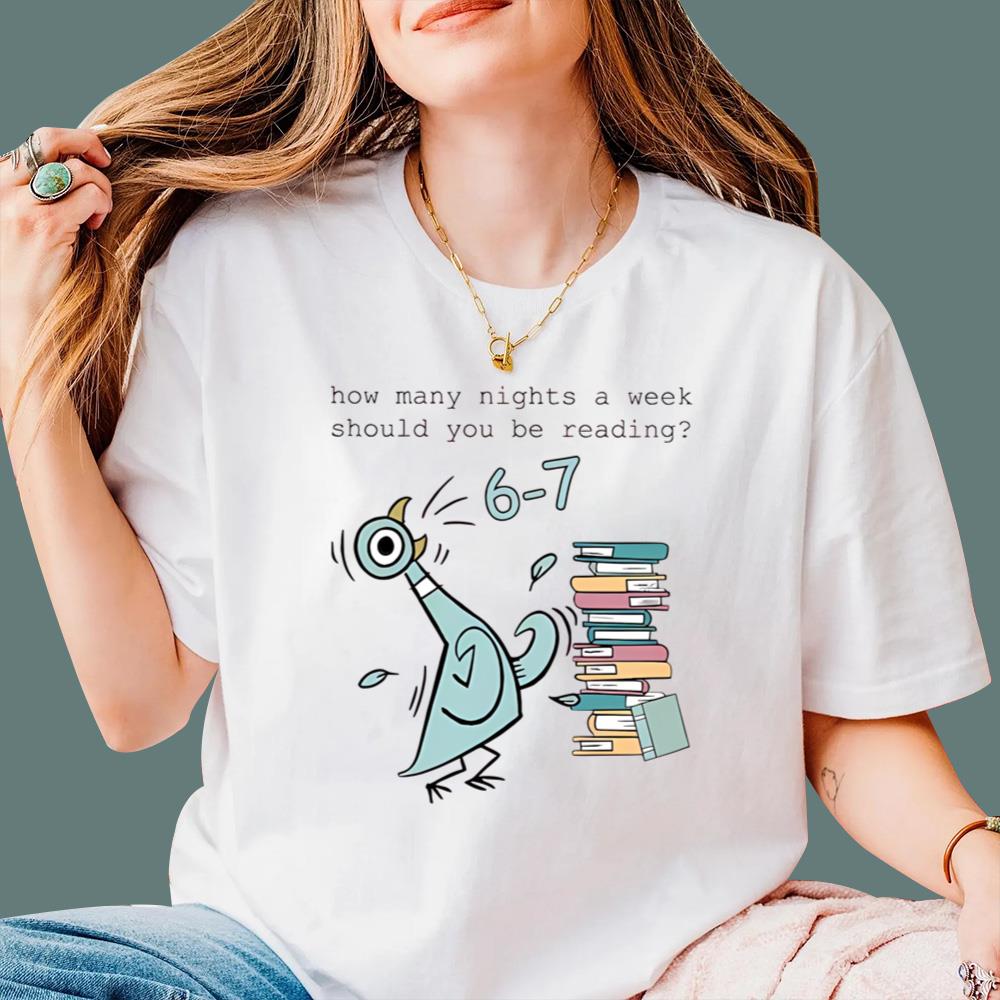 67 Pigeon How Many Nights A Week Should You Be Reading T-Shirt