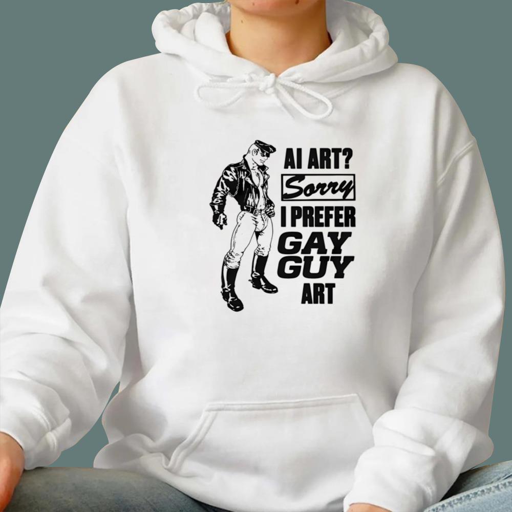 AI Art Sorry I Prefer Gay Guy Art T-Shirt