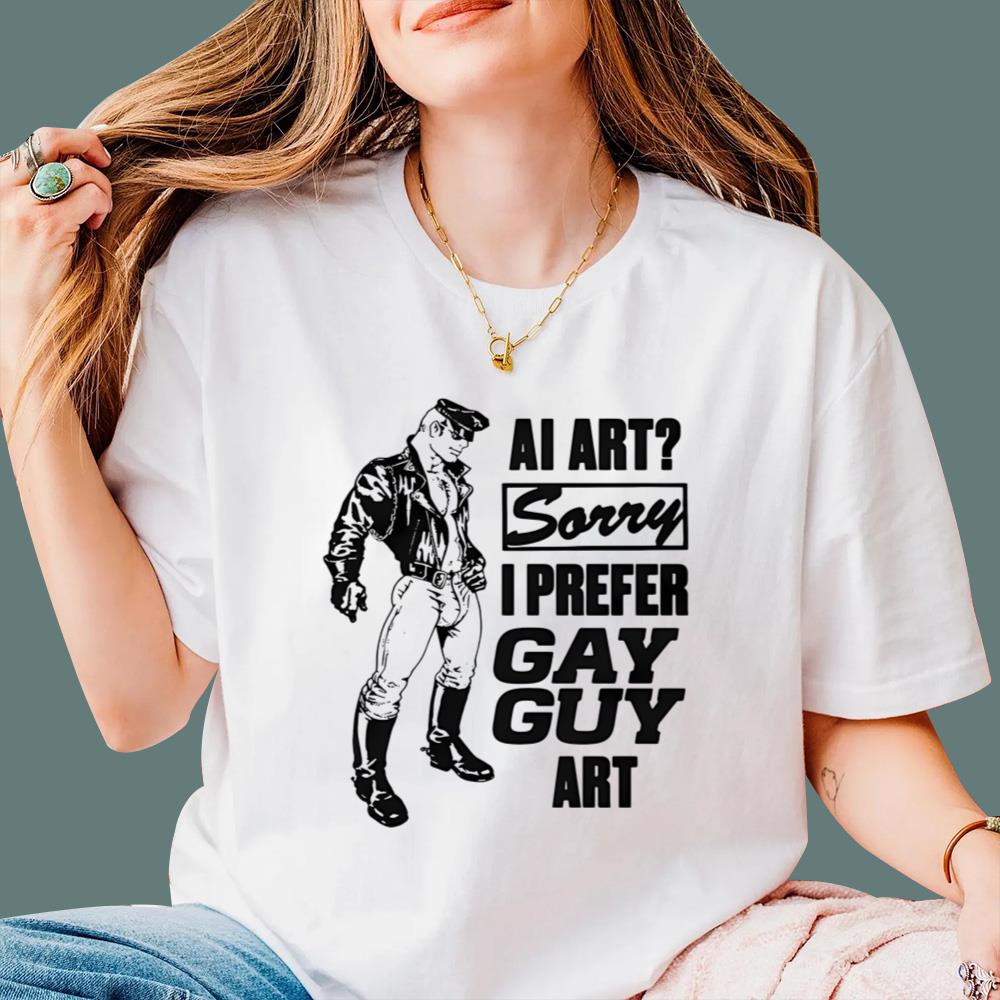 AI Art Sorry I Prefer Gay Guy Art T-Shirt