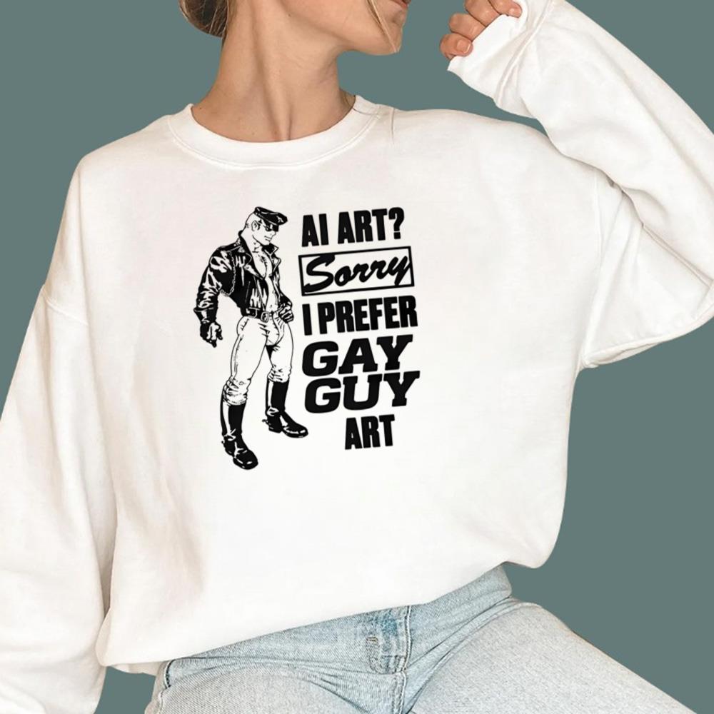 AI Art Sorry I Prefer Gay Guy Art T-Shirt