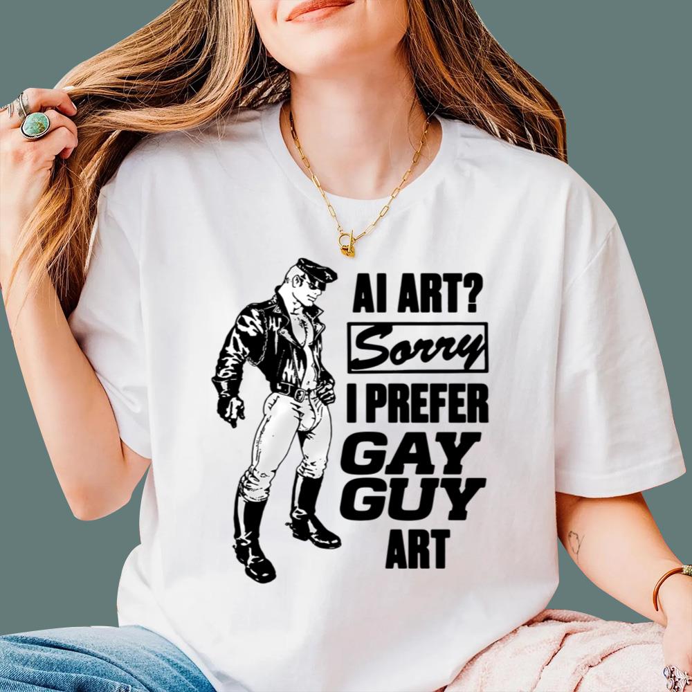 AI Art Sorry I Preffer Gay Guy Art T-Shirt