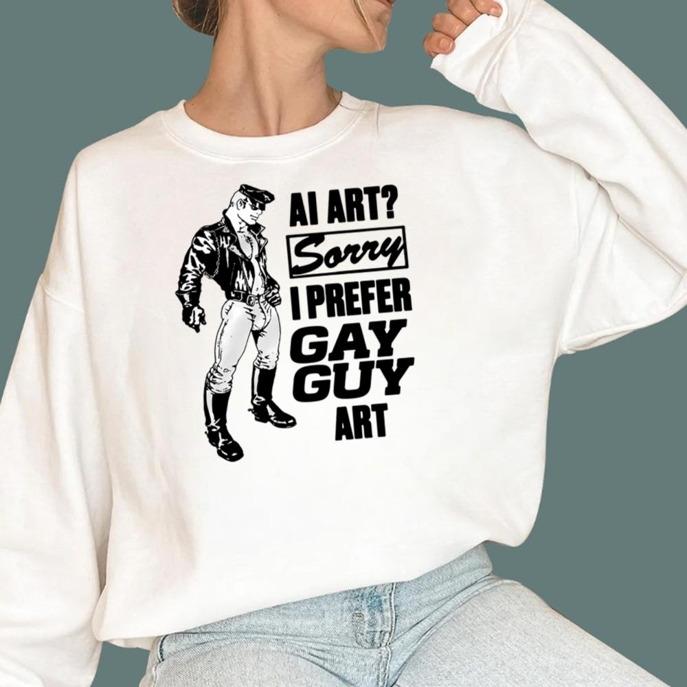 AI Art Sorry I Preffer Gay Guy Art T-Shirt