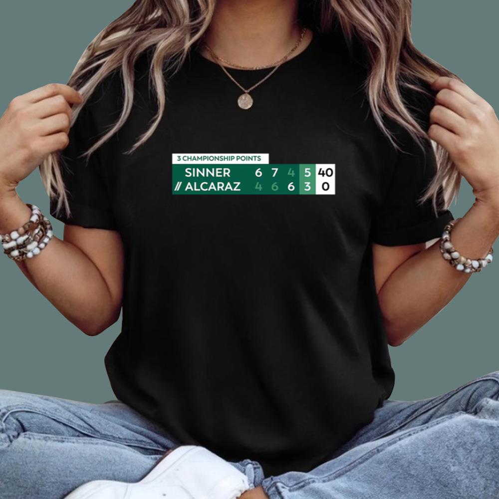 Alcaraz Vs Sinner Championship Points T-Shirt