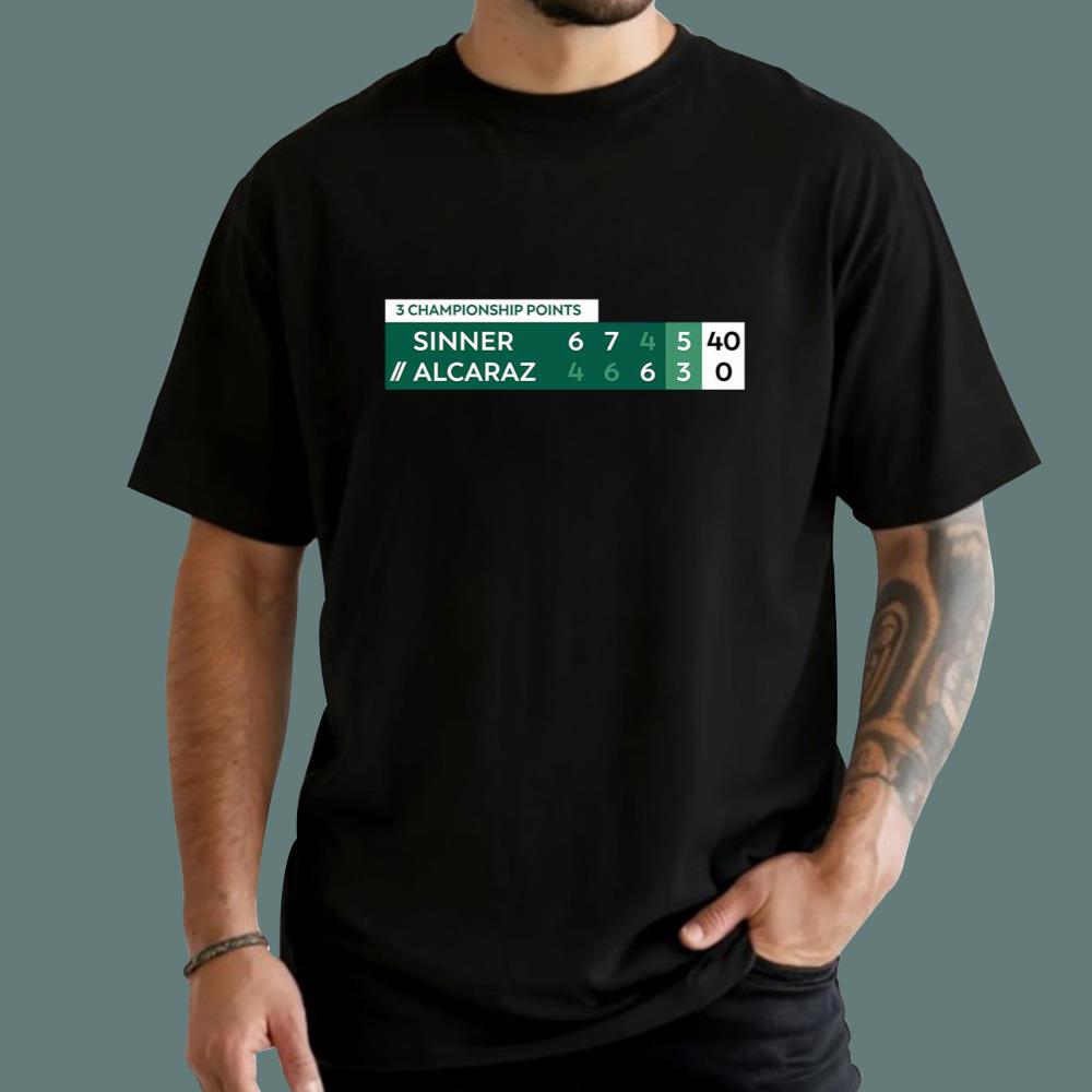 Alcaraz Vs Sinner Championship Points T-Shirt