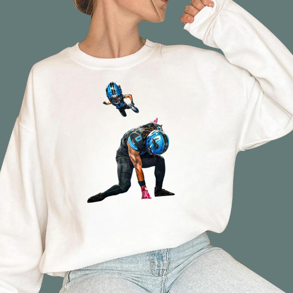 Amon Ra St. Brown And RB Jahmyr Gibbs Pulled Off A Super Hero Funny T-Shirt