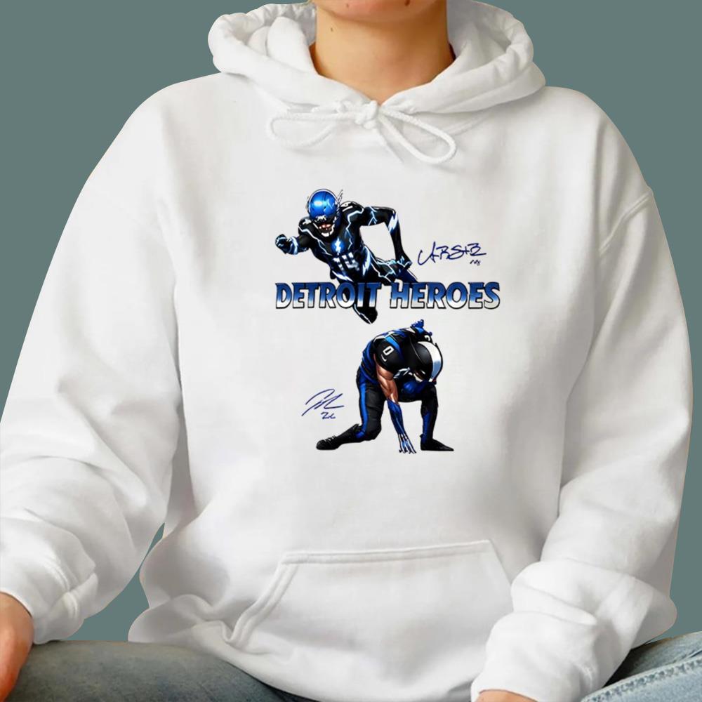Amon Ra St Brown And Jahmyr Gibbs Detroit Heroes T-Shirt