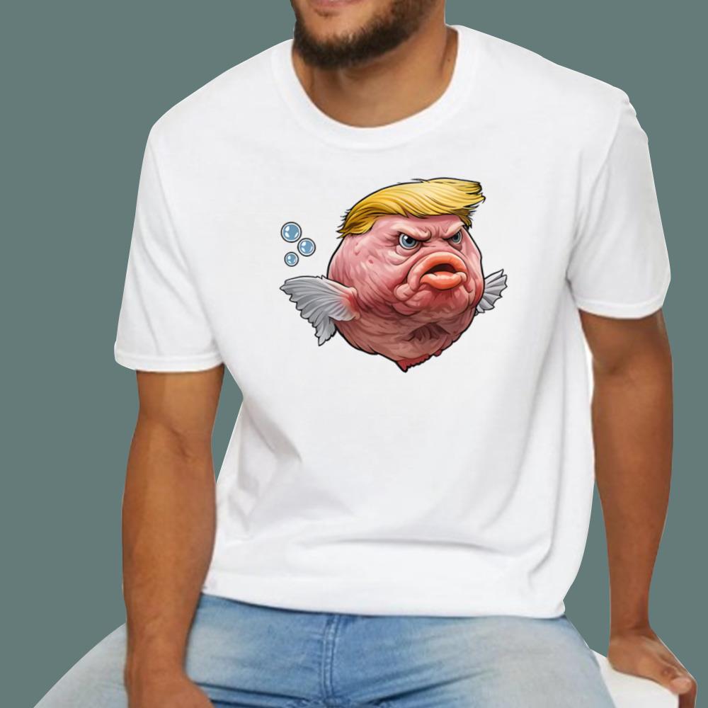 Angry Fish Political Satire Trump T-Shirt - TeeDragons