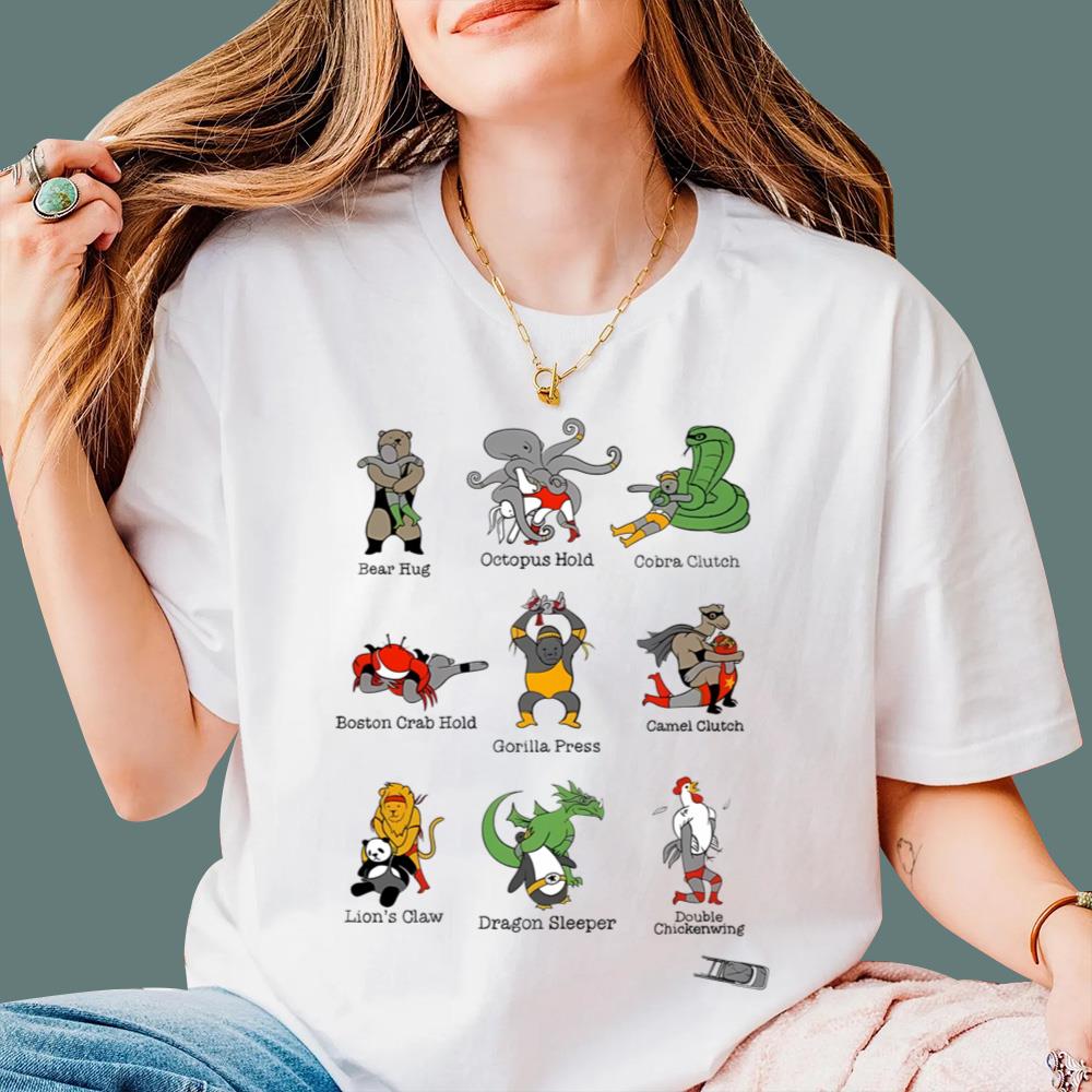 Animals Performing Wrestling Moves Named After Themselves T-Shirt - TeeDragons