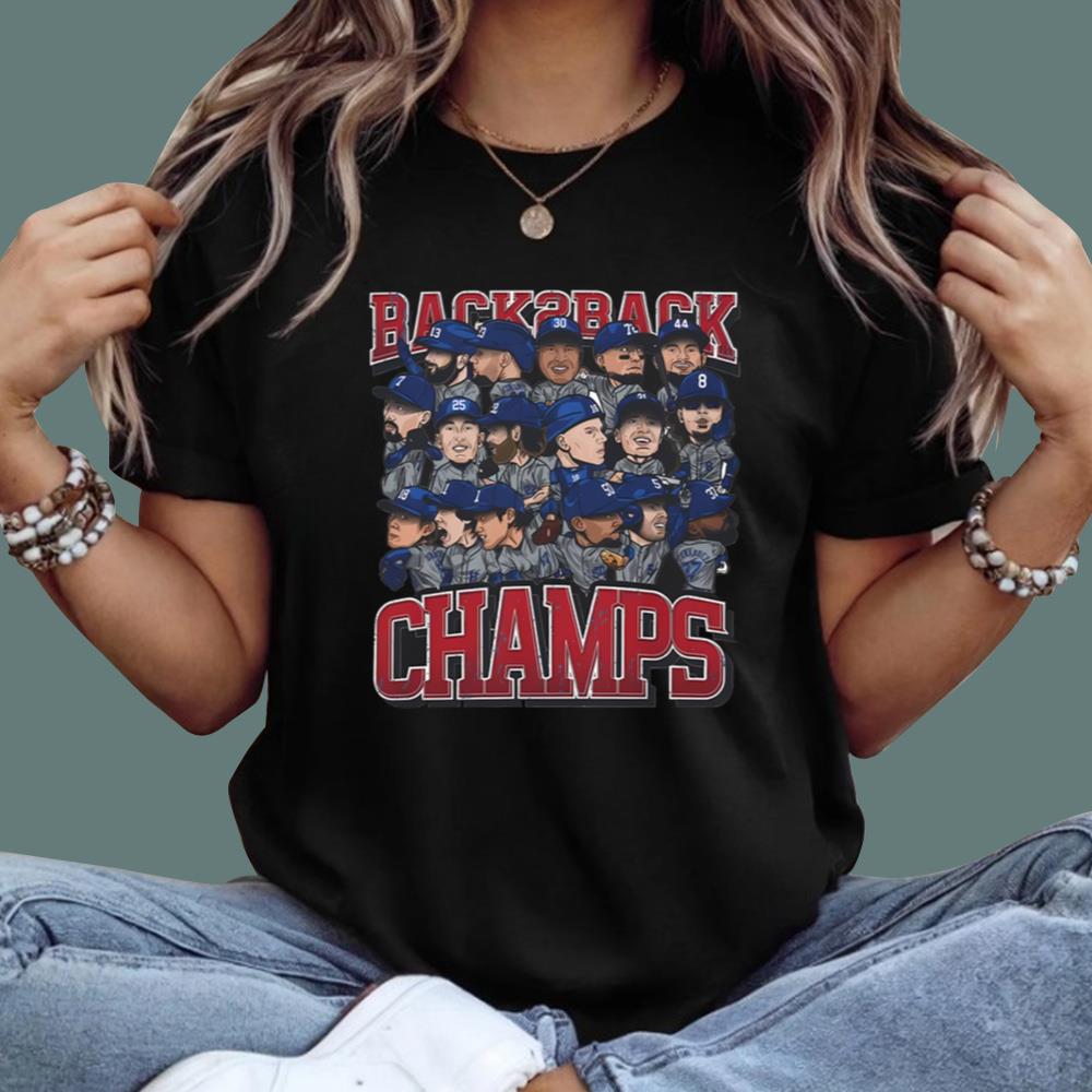 Back To Back World Champs Caricatures T-Shirt