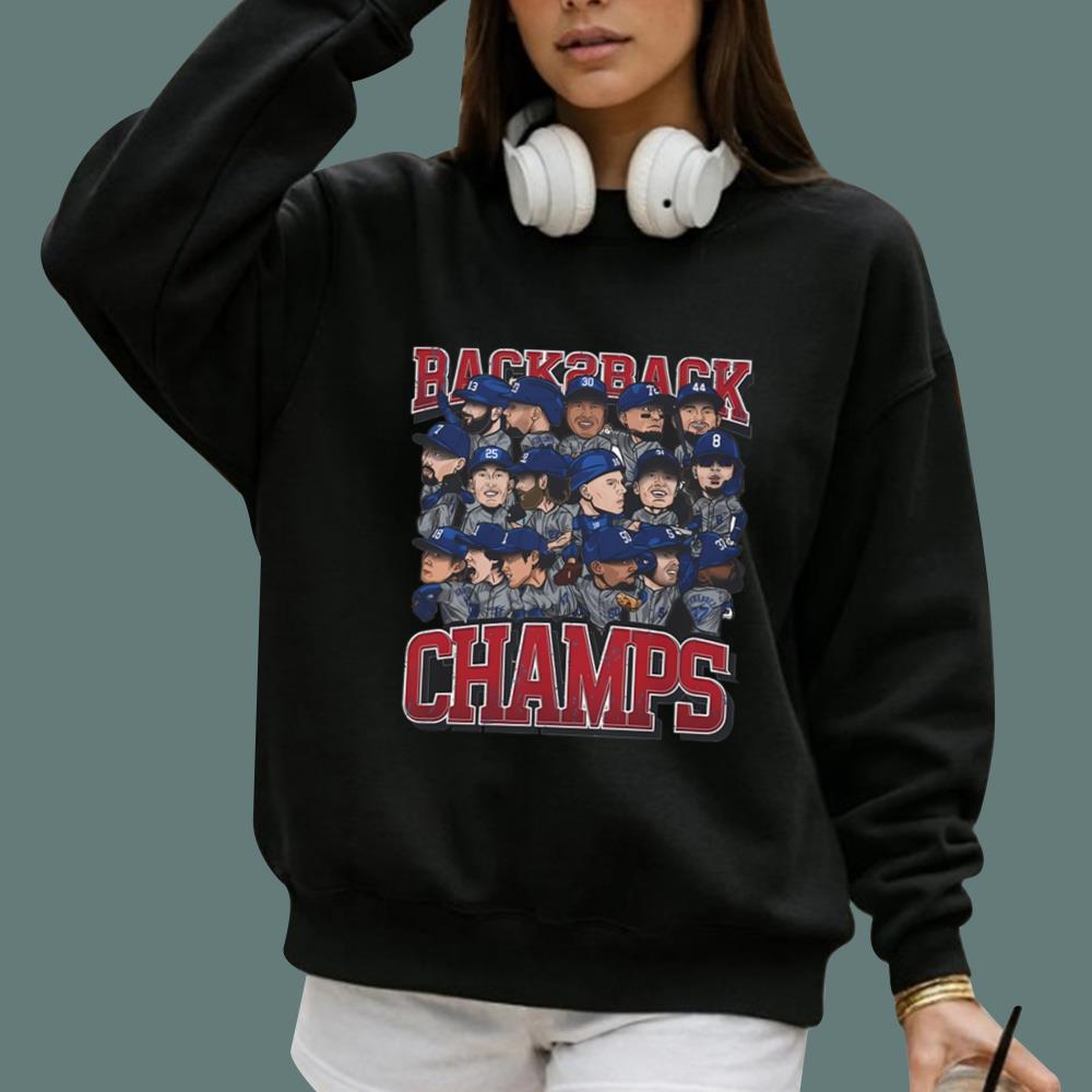 Back To Back World Champs Caricatures T-Shirt