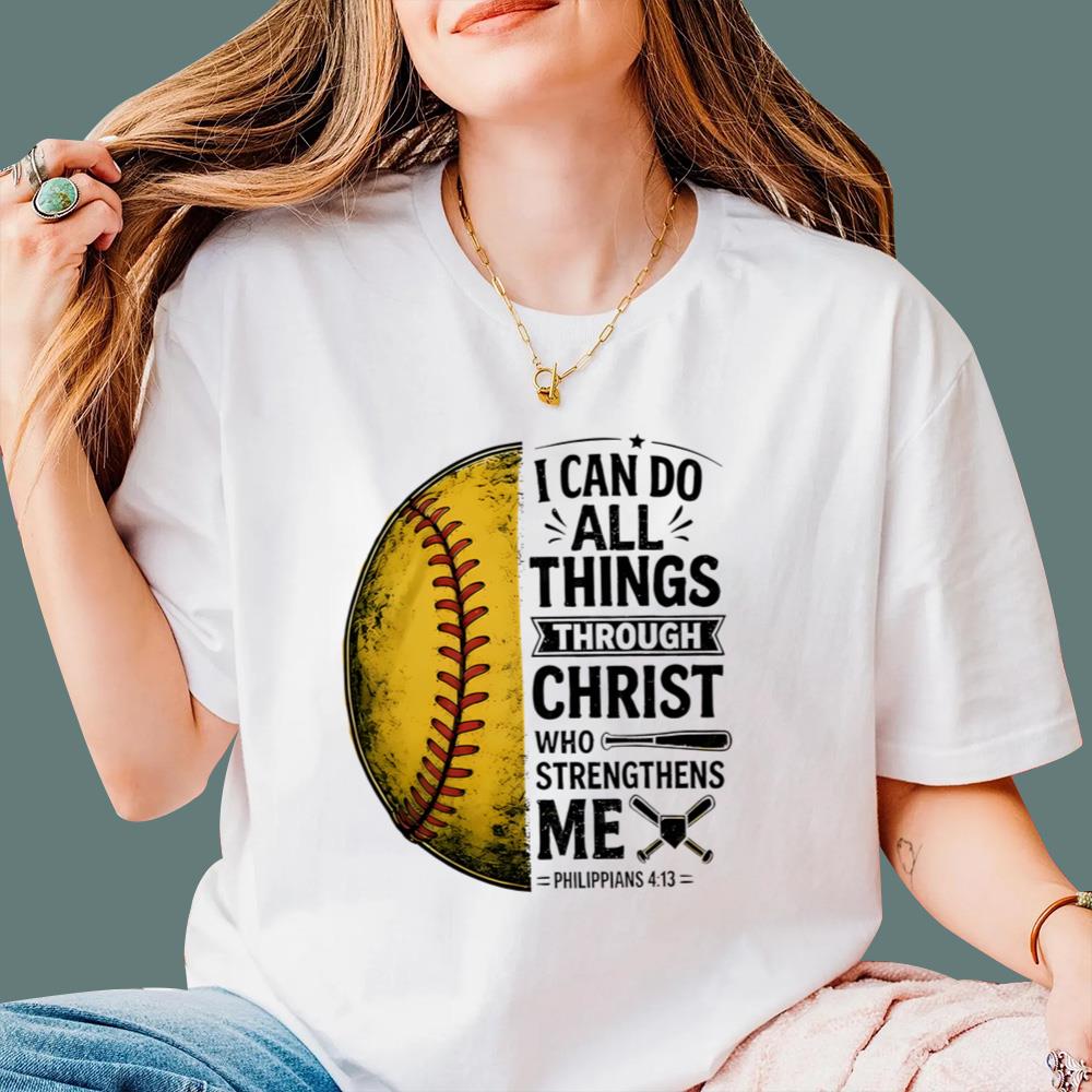 Baseball I Can Do All Things Through Christ T-Shirt