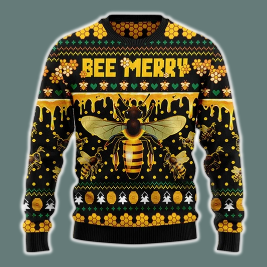 Bee Merry Ugly Christmas Sweater