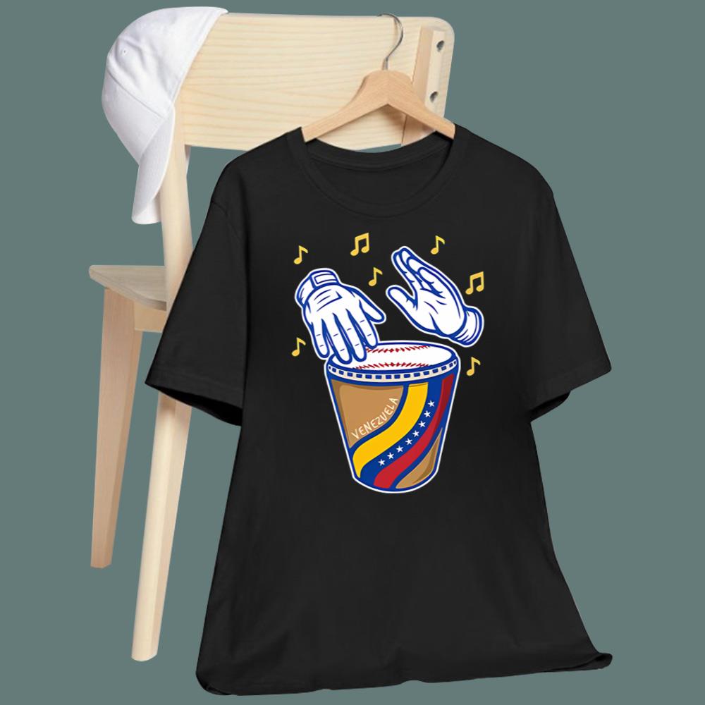 Beisbol Venezuela Tambor Beisbol T-Shirt