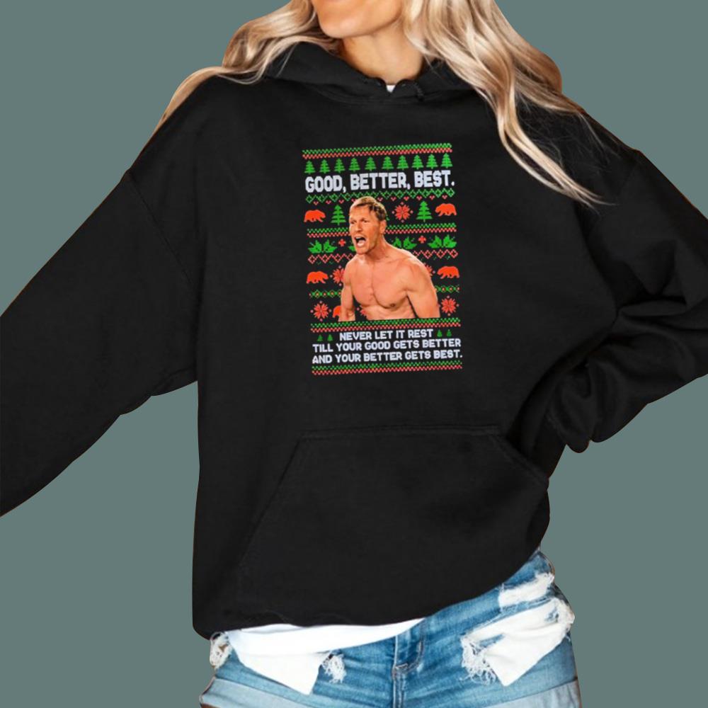 Ben Johnson Good Better Best Christmas Sweatshirt