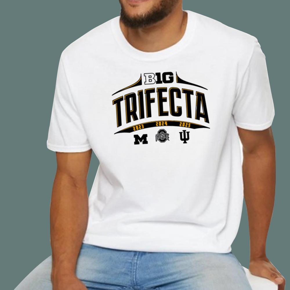 Big Ten Trifecta 23 24 25 T-Shirt - TeeDragons