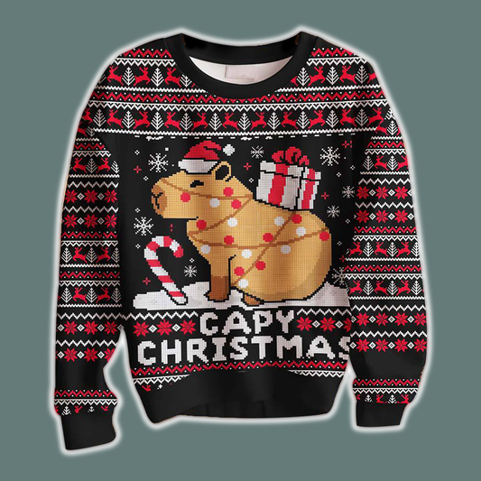 Capybara CapyChristmas Ugly Christmas Sweater