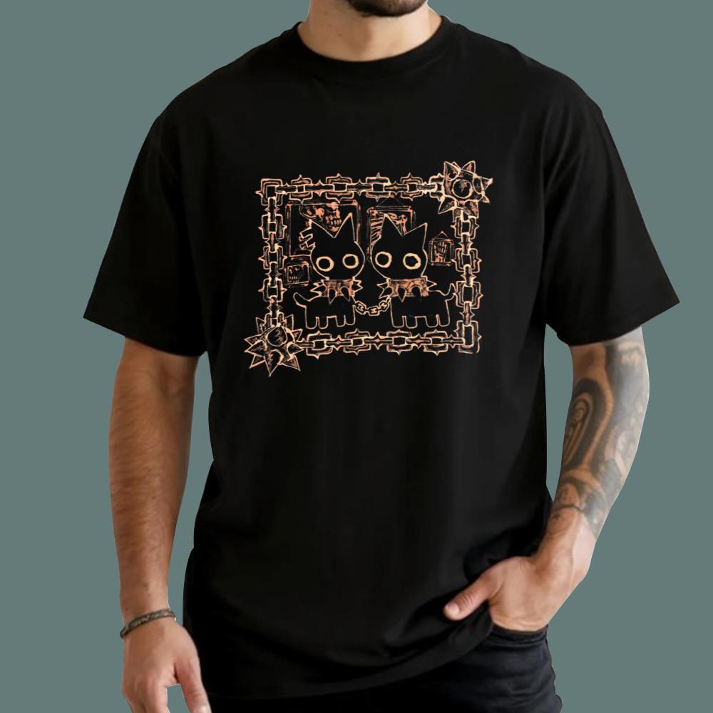 Cat Asylum Bleached T-Shirt