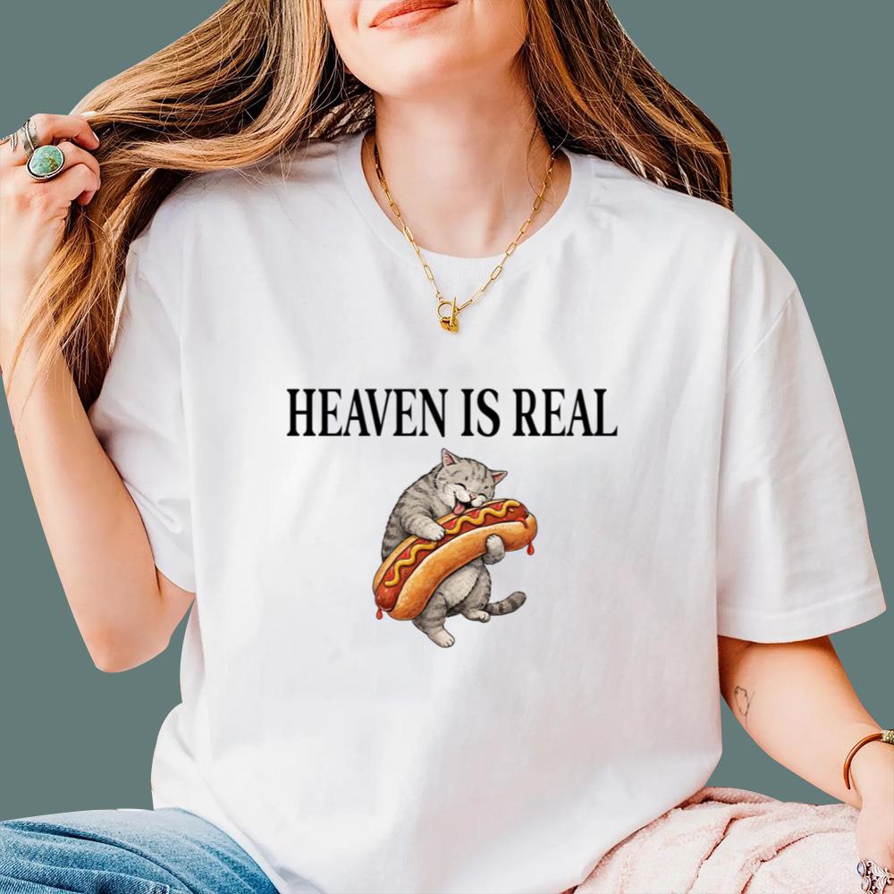 Cat Hotdog Heaven Is Real T-Shirt