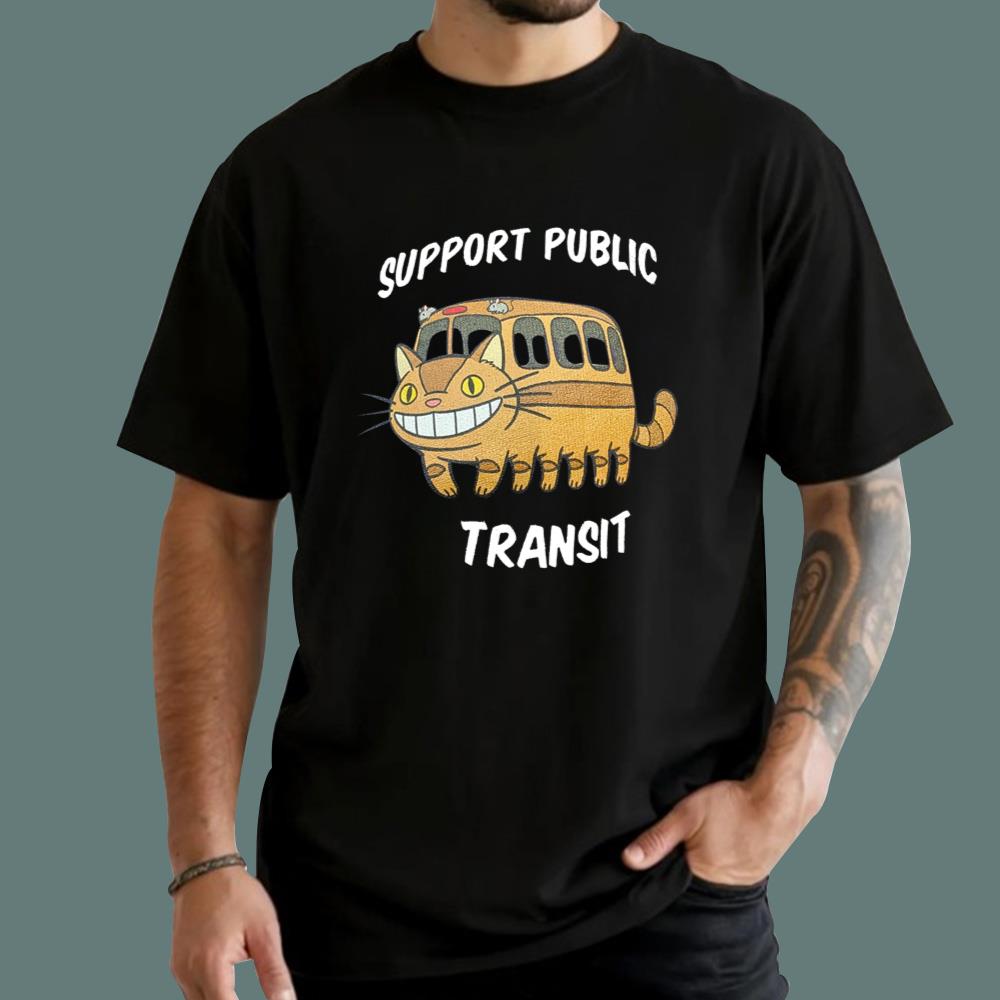 Cat Support Public Transit T-Shirt