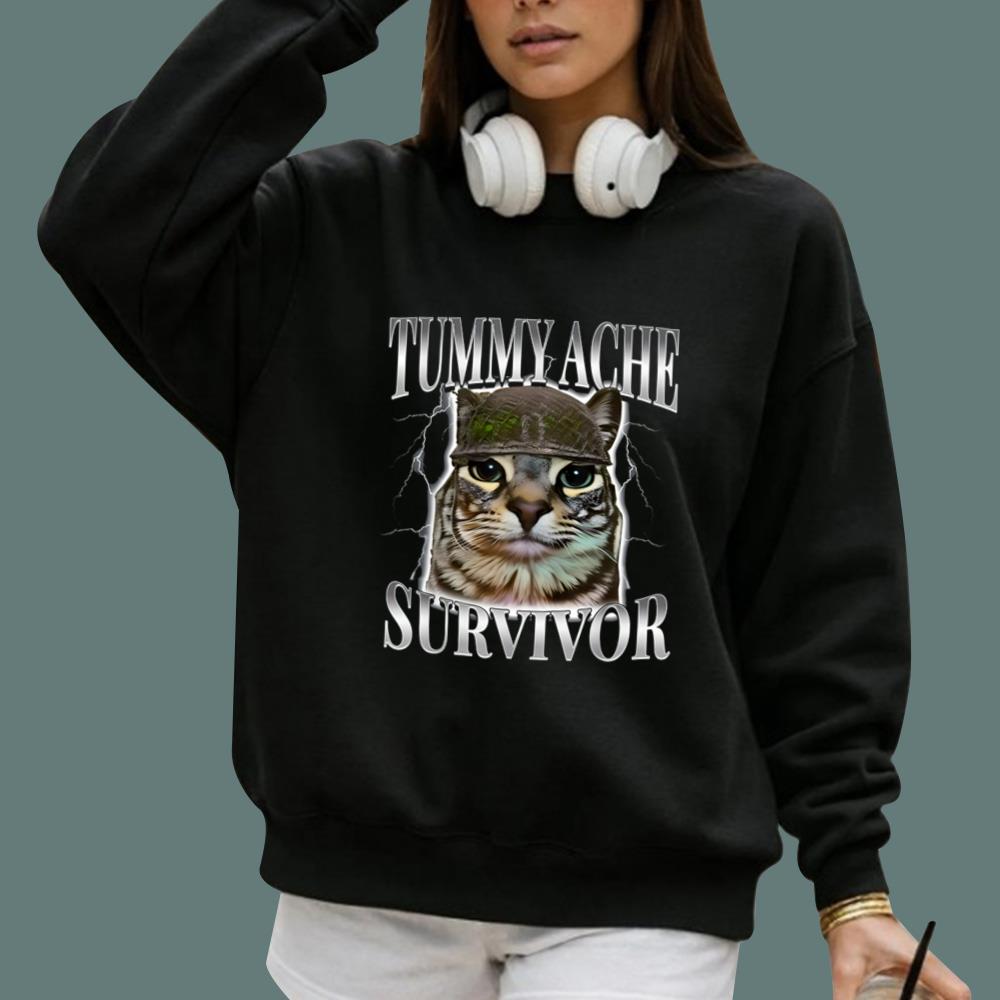 Cat Tummy Achie Survivor T-Shirt - TeeDragons