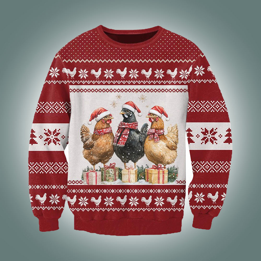 Chicken Coquette Ugly Christmas Sweater