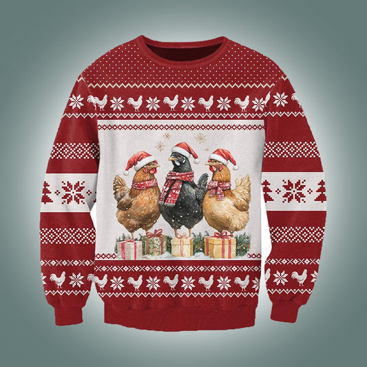 Chicken Coquette Ugly Christmas Sweater