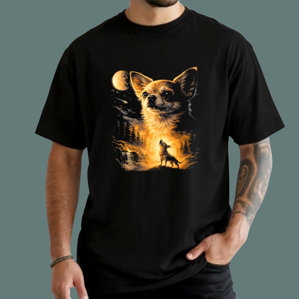 Chihuahua Howling To The Moon t-Shirt