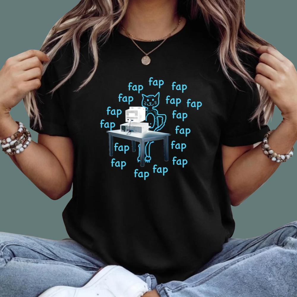 Computer Cat Fap Fap T-Shirt