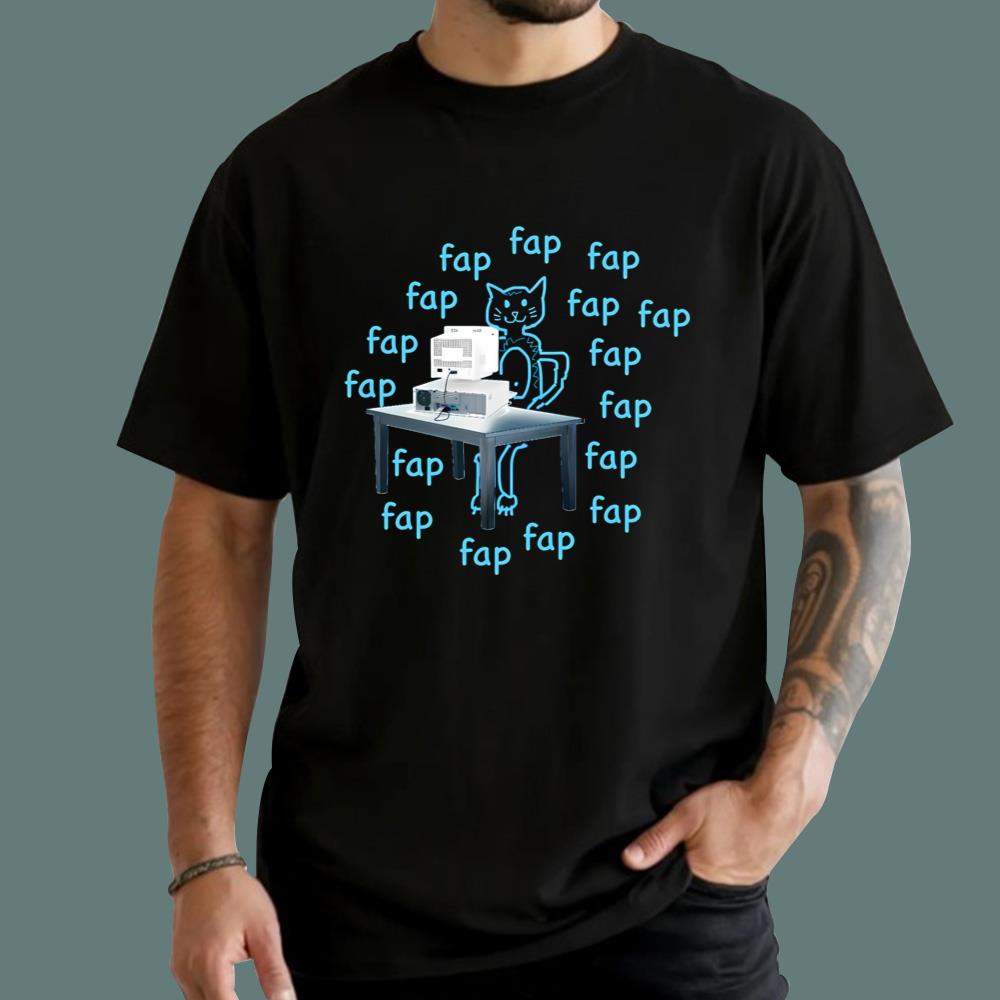 Computer Cat Fap Fap T-Shirt