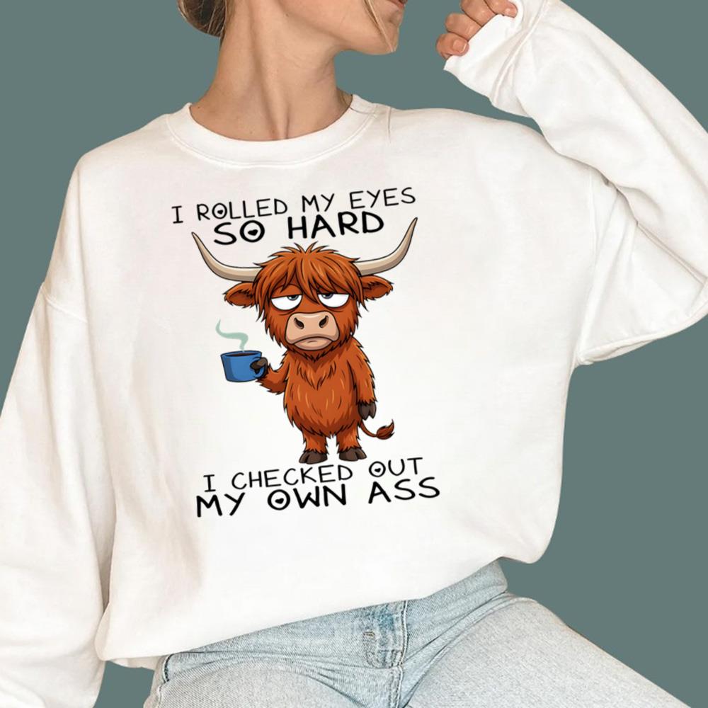 Cow I Rolled My Eyes So Hard T-Shirt