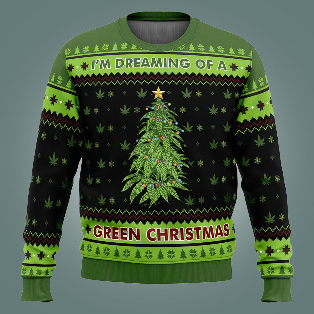 Dreaming of a Green Ugly Christmas Sweater