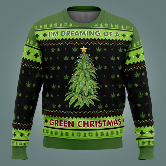 Dreaming of a Green Ugly Christmas Sweater