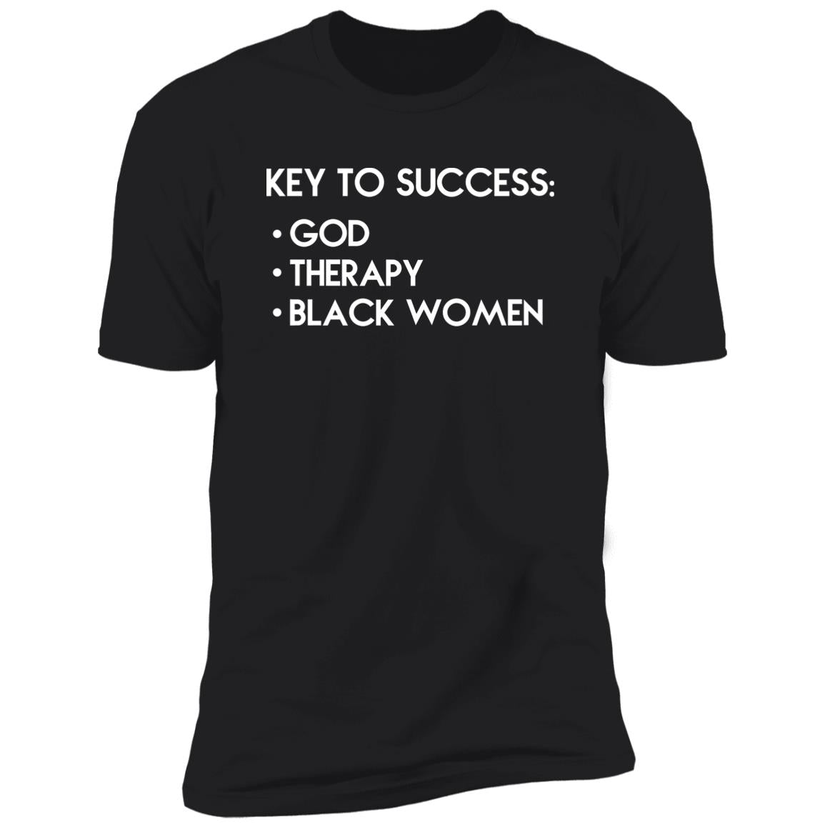 Key To Success – God – Therapy – Black Women Shirt