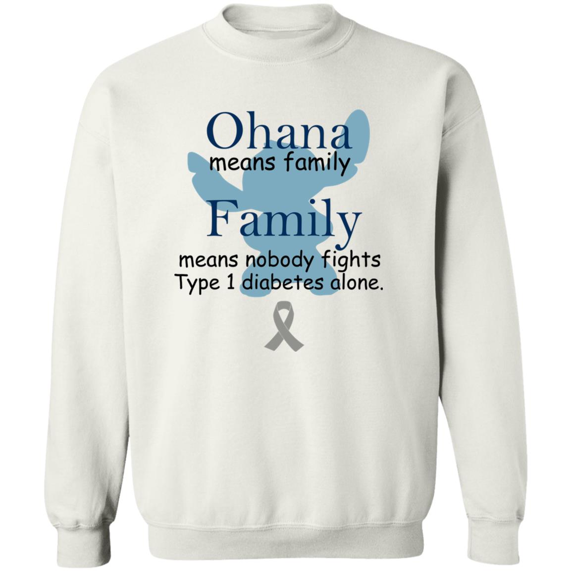 Ohana Means Family, Family Means Nobody Fights Type 1 Diabetes Alone Shirt