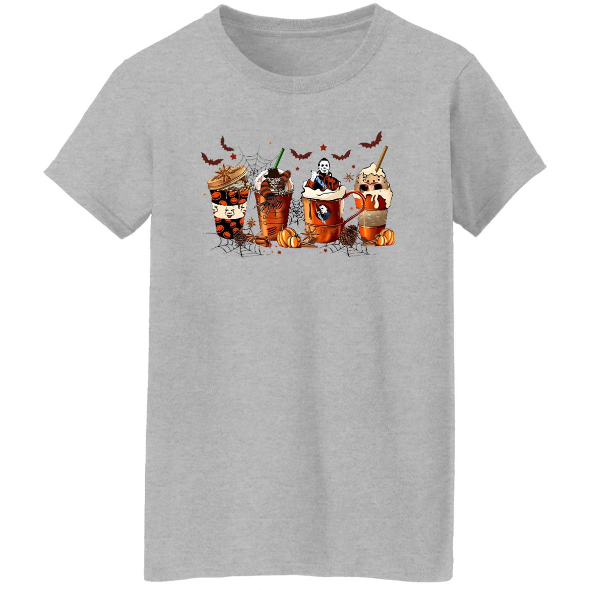 Horror Halloween Coffee Cups Shirt