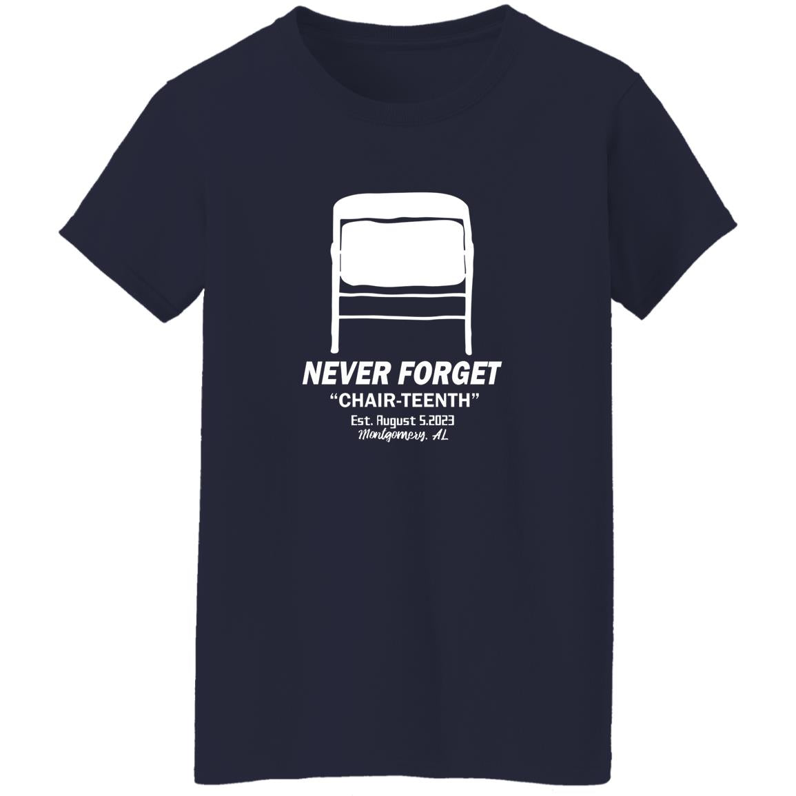 Folding Chair Never Forget Chair Teenth Montgomery AL Shirt