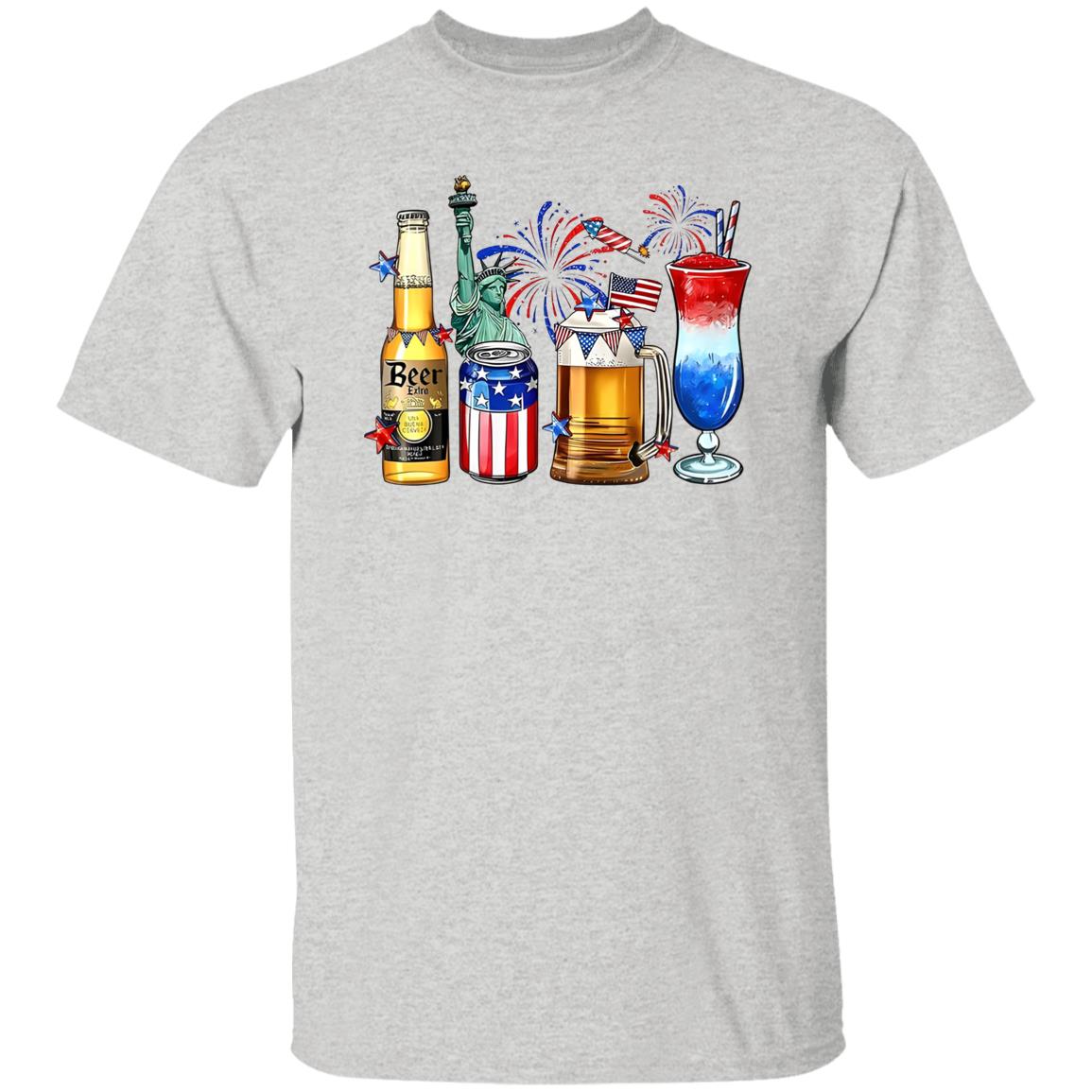 Happy 4th Of July Wine Glasses Shirt