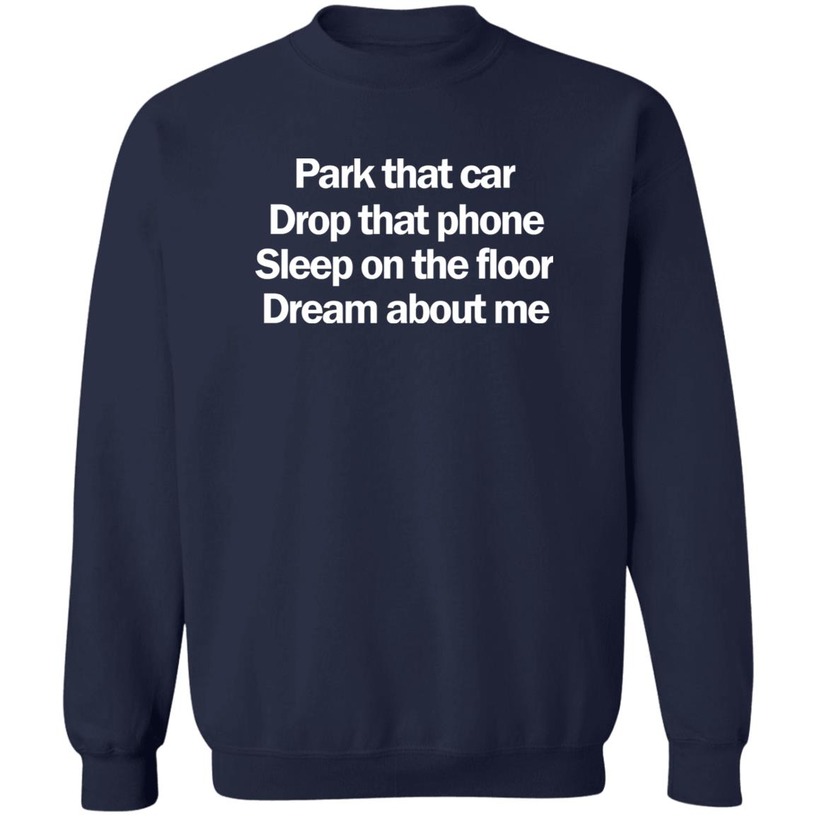 Park That Car Drop That Phone Sleep On The Floor Dream About Me Shirt