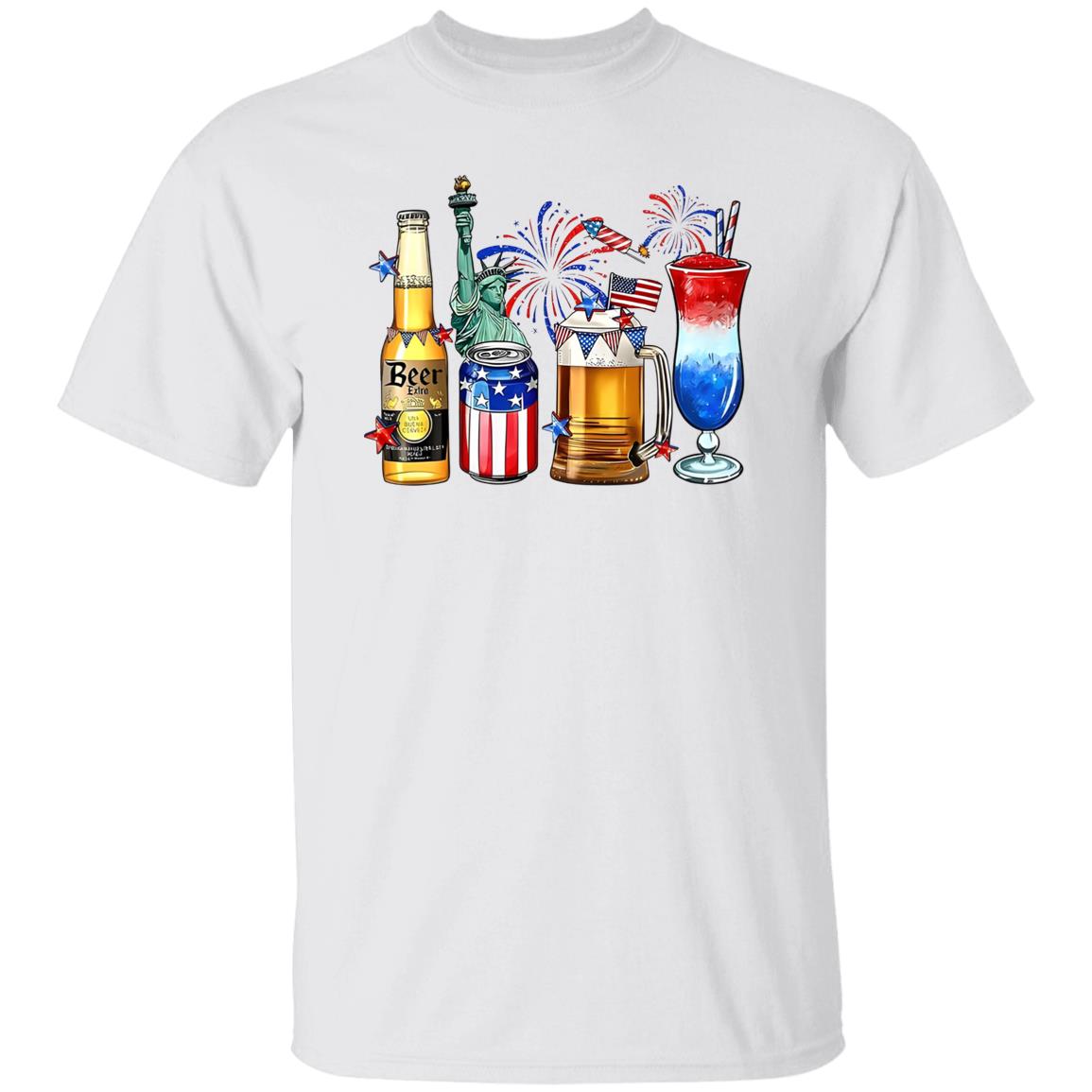 Happy 4th Of July Wine Glasses Shirt