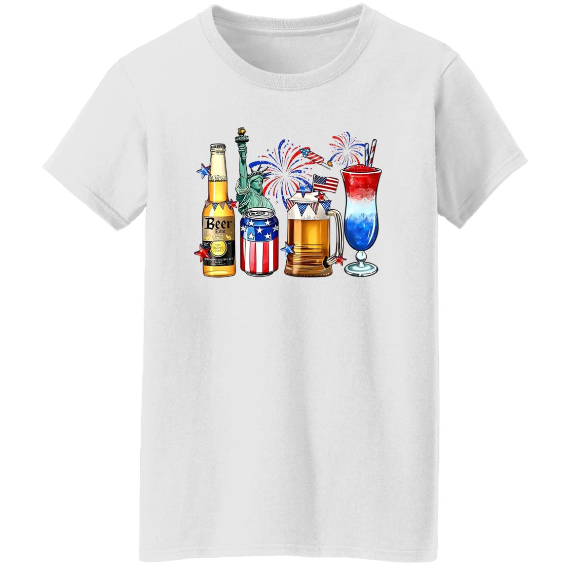 Happy 4th Of July Wine Glasses Shirt