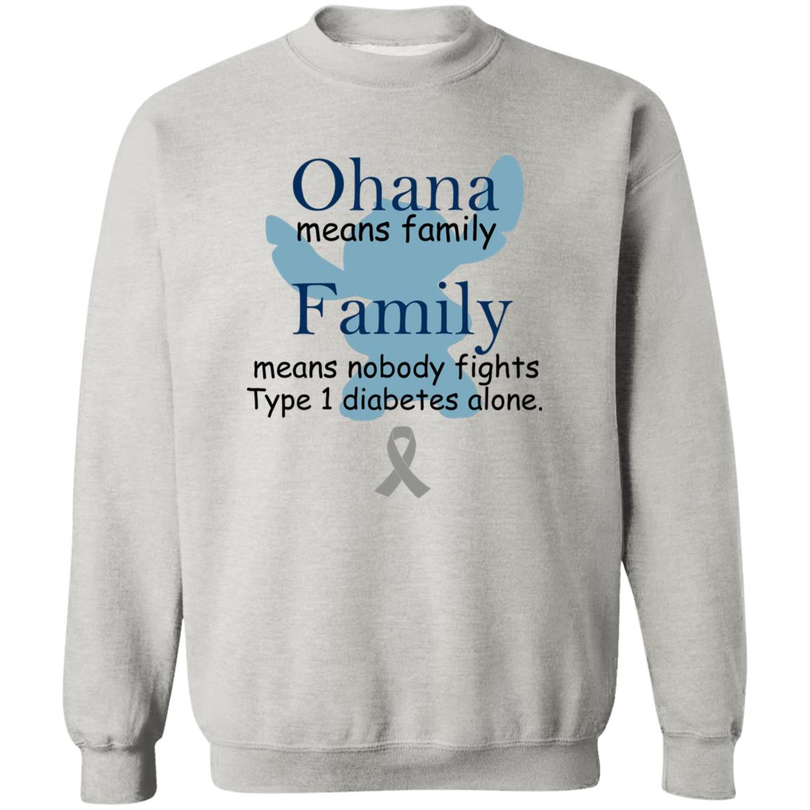 Ohana Means Family, Family Means Nobody Fights Type 1 Diabetes Alone Shirt