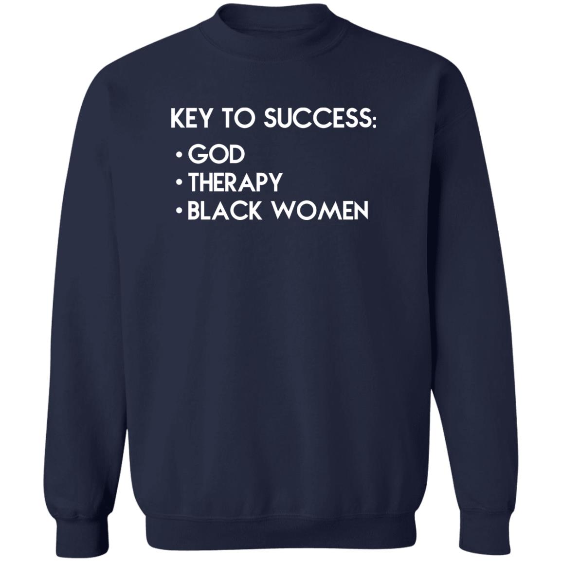 Key To Success – God – Therapy – Black Women Shirt