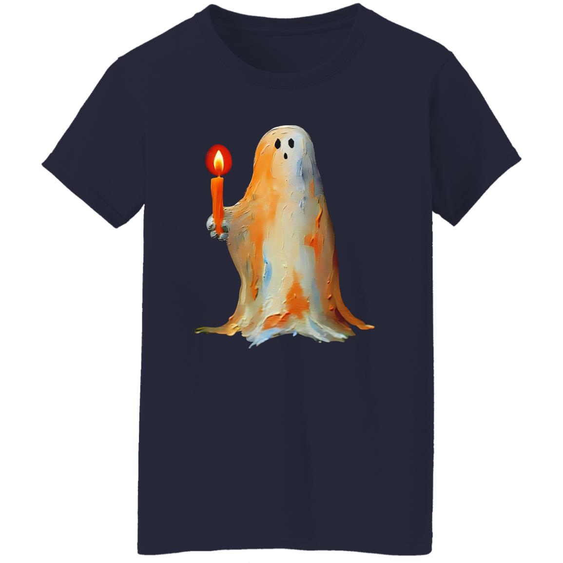 Ghost Holding A Candle Halloween Shirt